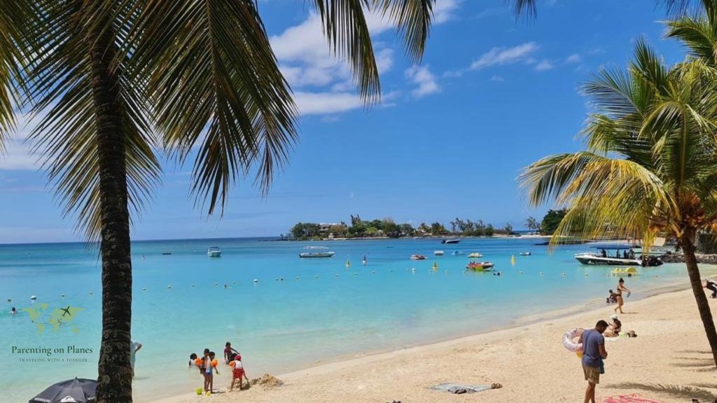 A beach in Mauritius to show an example of affordable, kid-friendly activities in Mauritius