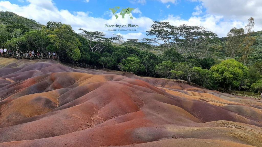 7 Colored Sands of Chameral to show an example of affordable, kid-friendly activities in Mauritius